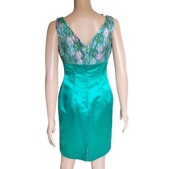 Donna Morgan Mini Green Cocktail Dress (Size 4) - Picture 5 of 8